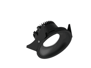 Fido 98 is een downlight met 800Lm, 3000K, CRI 93, 10,3W. Bundelhoek 80°, Triac-dimbaar, afwerking Black/Black, IP44/IP20.