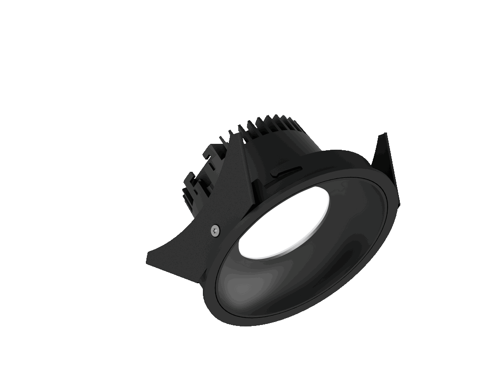 Fido 98 is een downlight met 800Lm, 3000K, CRI 93, 10,3W. Bundelhoek 80°, Triac-dimbaar, afwerking Black/Black, IP44/IP20.