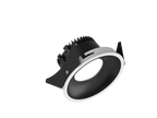 Fido 98 is een downlight met 800Lm, 2200-3000K, CRI 93, 10,3W. Bundelhoek 80°, Triac-dimbaar, afwerking White/Black, IP44/IP20.