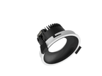 Fido 98 is een downlight met 800Lm, 3000K, CRI 93, 10,3W. Bundelhoek 80°, Triac-dimbaar, afwerking White/Black, IP44/IP20.