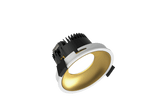 Fido 98 is een downlight met 800Lm, 3000K, CRI 93, 10,3W. Bundelhoek 80°, Triac-dimbaar, afwerking White/Gold, IP44/IP20.