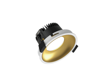Fido 98 is een downlight met 800Lm, 3000K, CRI 93, 10,3W. Bundelhoek 80°, Triac-dimbaar, afwerking White/Gold, IP44/IP20.