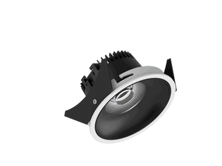 Fido 98 is een downlight met 800Lm, 2700K, CRI 93, 10,5W. Bundelhoek 40°, Triac-dimbaar, afwerking White/Black, IP44/IP20.