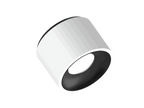 Fido 105 est un plafonnier de 800Lm, 3000K, IRC 93, 10,3W. Angle de faisceau 80°, dimmable Triac, finition White/Black, IP20.