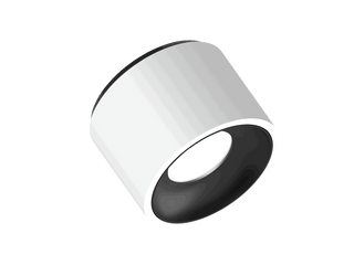 Fido 105 est un plafonnier de 800Lm, 3000K, IRC 93, 10,3W. Angle de faisceau 80°, dimmable Triac, finition White/Black, IP20.