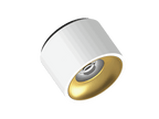 Fido 105 is een plafondarmatuur met 800Lm, 3000K, CRI 93, 10,3W. Bundelhoek 40°, Triac-dimbaar, afwerking White/Gold, IP20.