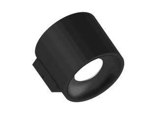Fido WL 105 est une applique murale de 800Lm, 4000K, IRC 93, 10,1W. Angle de faisceau 80°, dimmable Triac, finition Black/Black, IP20.