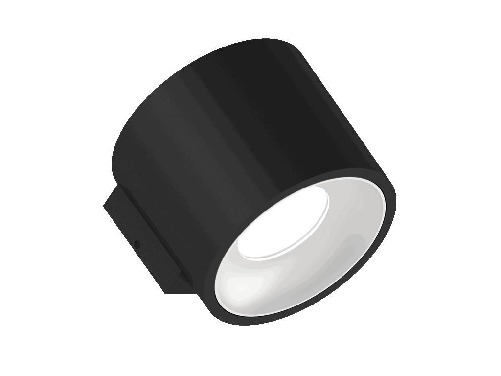 Fido WL 105 is een wandarmatuur met 800Lm, 4000K, CRI 93, 10,1W. Bundelhoek 80°, Triac-dimbaar, afwerking Black/White, IP20.