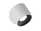 Fido WL 105 is a wall luminaire with 800Lm, 2200-3000K, CRI 93, 10.3W. Beam angle 80°, Triac dimmable, finish White/Black, IP20.