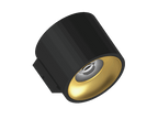 Fido WL 105 is a wall luminaire with 800Lm, 2700K, CRI 93, 10.5W. Beam angle 40°, Triac dimmable, finish Black/Gold, IP20.