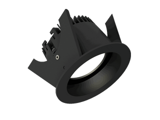 Fluxe 75 is een downlight met 800Lm, 4000K, CRI 93, 10,1W. Bundelhoek 80°, Triac-dimbaar, afwerking Matt black RAL 9005, IP65/IP20.