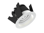 Fluxe 75 is a downlight with 800Lm, 2700K, CRI 93, 10.5W. Beam angle 40°, Triac dimmable, finish Matt white RAL 9016, IP44/IP20.