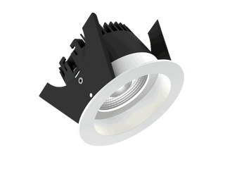 Fluxe 75 is a downlight with 800Lm, 2700K, CRI 93, 10.5W. Beam angle 40°, Triac dimmable, finish Matt white RAL 9016, IP44/IP20.