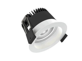 Fluxe 75 is a downlight with 800Lm, 4000K, CRI 93, 10.1W. Beam angle 40°, Triac dimmable, finish Matt white RAL 9016, IP44/IP20.