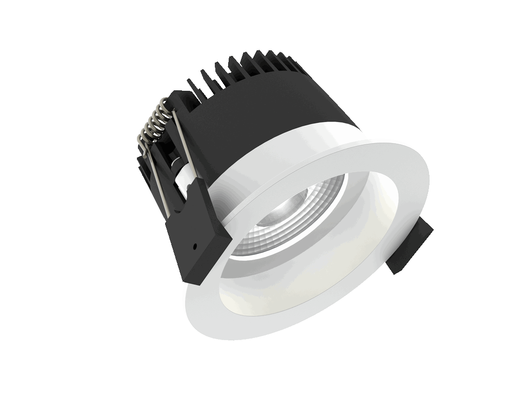 Fluxe 75 is a downlight with 800Lm, 2200-3000K, CRI 93, 10.3W. Beam angle 40°, Triac dimmable, finish Matt white RAL 9016, IP44/IP20.