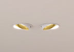 Fido 108 is een richtbare downlight met 800Lm, 2200-3000K, CRI 93, 10,3W. Bundelhoek 40°, Triac-dimbaar, afwerking Black/Gold, IP20.