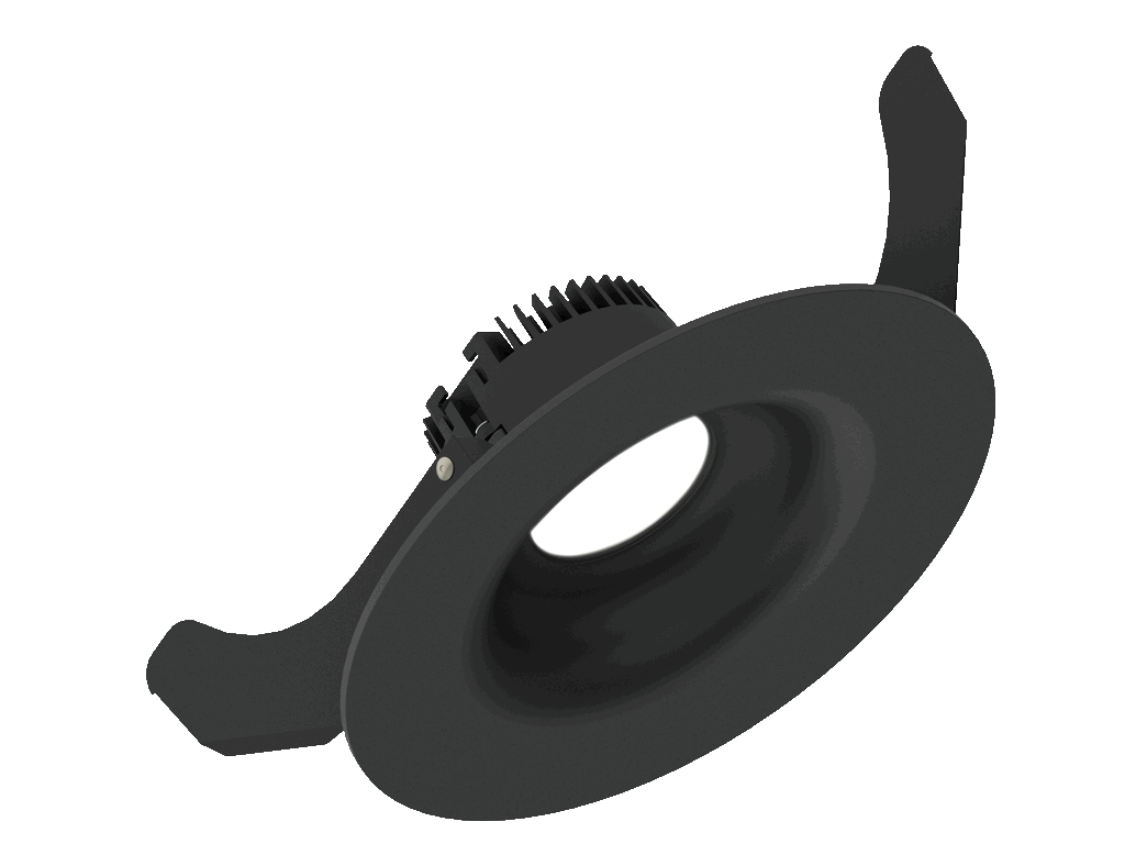 Linea 120 is a downlight with 800Lm, 2700K, CRI 93, 10.5W. Beam angle 80°, Triac dimmable, finish Matt black RAL 9005, IP65/IP20.