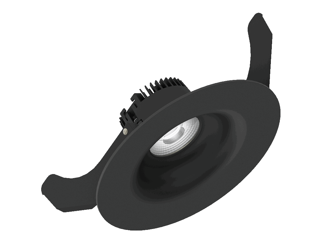 Linea 120 is a downlight with 800Lm, 4000K, CRI 93, 10.1W. Beam angle 40°, Triac dimmable, finish Matt black RAL 9005, IP44/IP20.