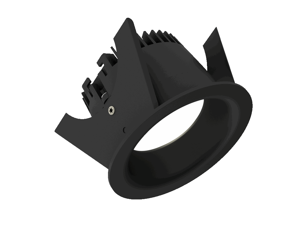 Linea 75 is een downlight met 800Lm, 4000K, CRI 93, 10,1W. Bundelhoek 80°, Triac-dimbaar, afwerking Matt black RAL 9005, IP65/IP20.