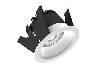 Linea 75 is a downlight with 800Lm, 3000K, CRI 93, 10.3W. Beam angle 40°, Triac dimmable, finish Matt white RAL 9016, IP44/IP20.
