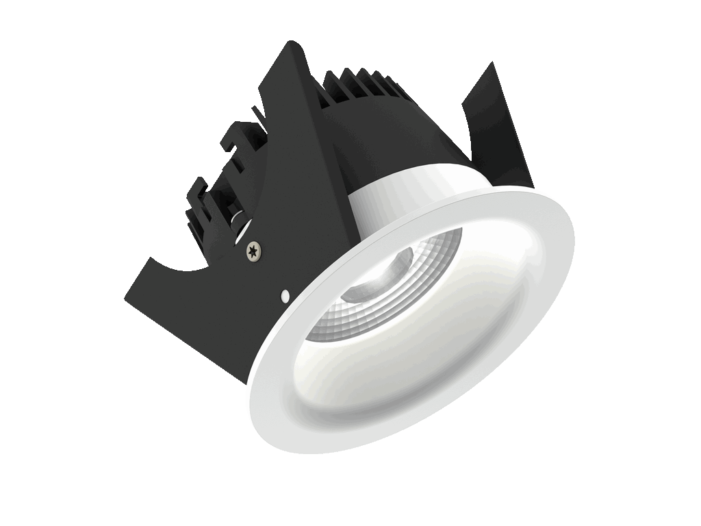Linea 75 is a downlight with 800Lm, 3000K, CRI 93, 10.3W. Beam angle 40°, Triac dimmable, finish Matt white RAL 9016, IP44/IP20.