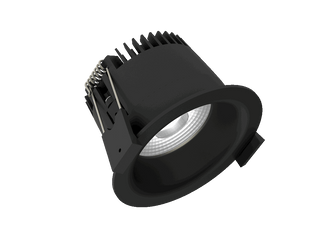 Linea 75 is a downlight with 800Lm, 2200-3000K, CRI 93, 10.3W. Beam angle 40°, Triac dimmable, finish Matt black RAL 9005, IP44/IP20.