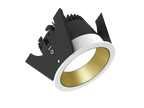 Strada 75 is een downlight met 800Lm, 2700K, CRI 93, 10,5W. Bundelhoek 80°, Triac-dimbaar, afwerking White/Gold, IP44/IP20.
