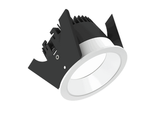 Strada 75 is een downlight met 800Lm, 2200-3000K, CRI 93, 10,3W. Bundelhoek 80°, Triac-dimbaar, afwerking White/White, IP44/IP20.