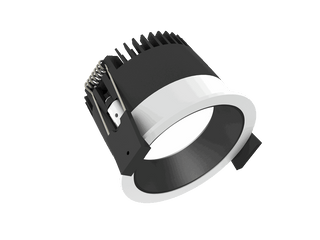 Strada 75 is een downlight met 800Lm, 2700K, CRI 93, 10,5W. Bundelhoek 80°, Triac-dimbaar, afwerking White/Black, IP44/IP20.