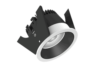 Strada 75 is een downlight met 800Lm, 2700K, CRI 93, 10,5W. Bundelhoek 40°, Triac-dimbaar, afwerking White/Black, IP44/IP20.