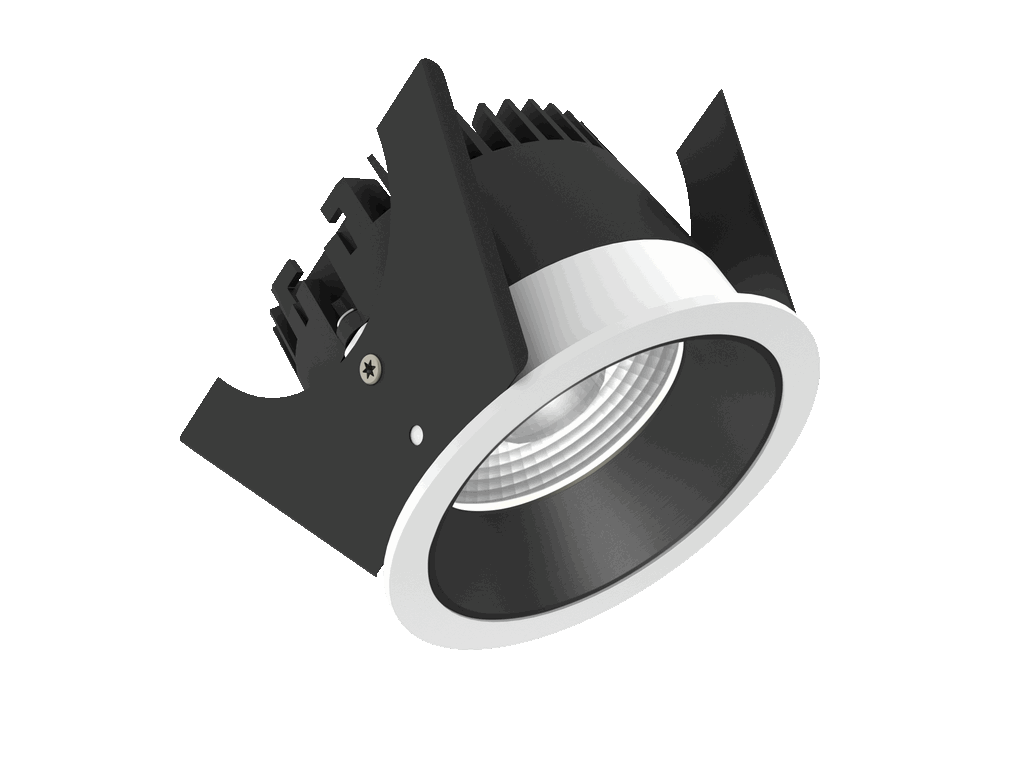 Strada 75 is een downlight met 800Lm, 2700K, CRI 93, 10,5W. Bundelhoek 40°, Triac-dimbaar, afwerking White/Black, IP44/IP20.