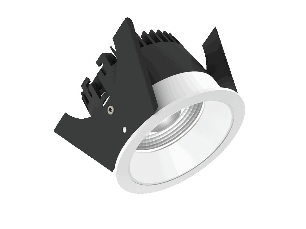 Strada 75 is a downlight with 800Lm, 4000K, CRI 93, 10.1W. Beam angle 40°, Triac dimmable, finish White/White, IP44/IP20.