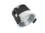 Strada 75 is een downlight met 800Lm, 3000K, CRI 93, 10,3W. Bundelhoek 40°, Triac-dimbaar, afwerking White/Silver, IP44/IP20.
