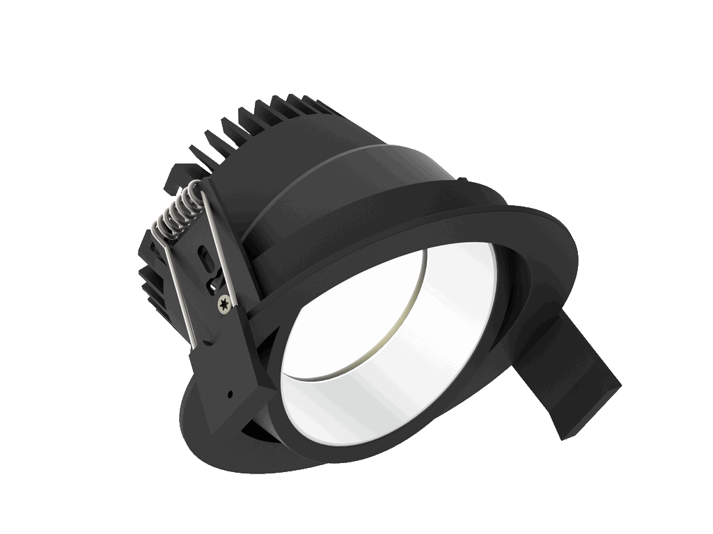 Strada 90 is een richtbare downlight met 800Lm, 3000K, CRI 93, 10,3W. Bundelhoek 80°, Triac-dimbaar, afwerking Black/White, IP20.