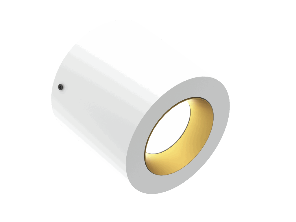 Vector 100 is een plafondarmatuur met 800Lm, 3000K, CRI 93, 10,3W. Bundelhoek 80°, Triac-dimbaar, afwerking White/Gold, IP20.