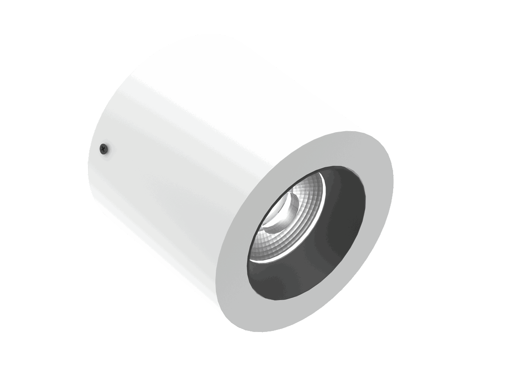 Vector 100 is een plafondarmatuur met 800Lm, 2200-3000K, CRI 93, 10,3W. Bundelhoek 40°, Triac-dimbaar, afwerking White/Black, IP20.