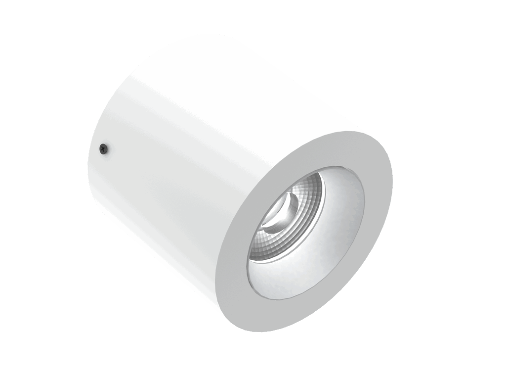 Vector 100 is een plafondarmatuur met 800Lm, 4000K, CRI 93, 10,1W. Bundelhoek 40°, Triac-dimbaar, afwerking White/Silver, IP20.
