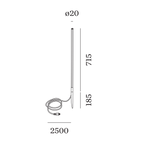REED 2.0 ronde opbouwvloerspot LED 2700K