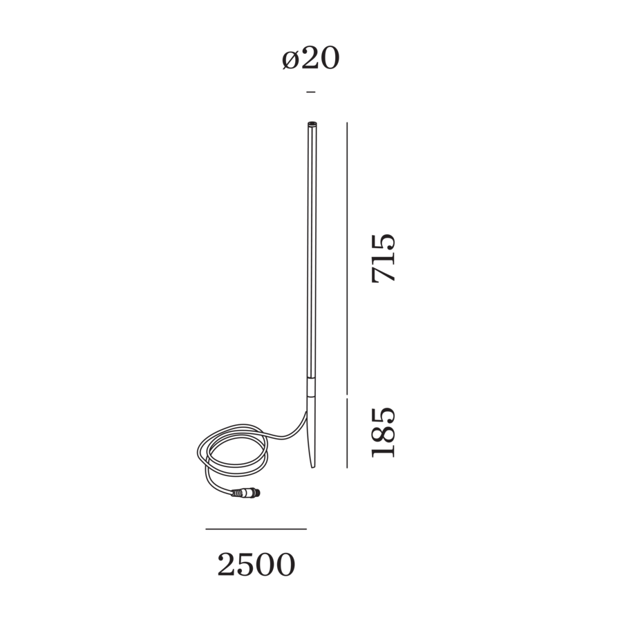 REED 2.0 ronde opbouwvloerspot LED 2700K