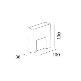 RETO WALL SURFACE OUTDOOR 1.3 applique LED 3000K