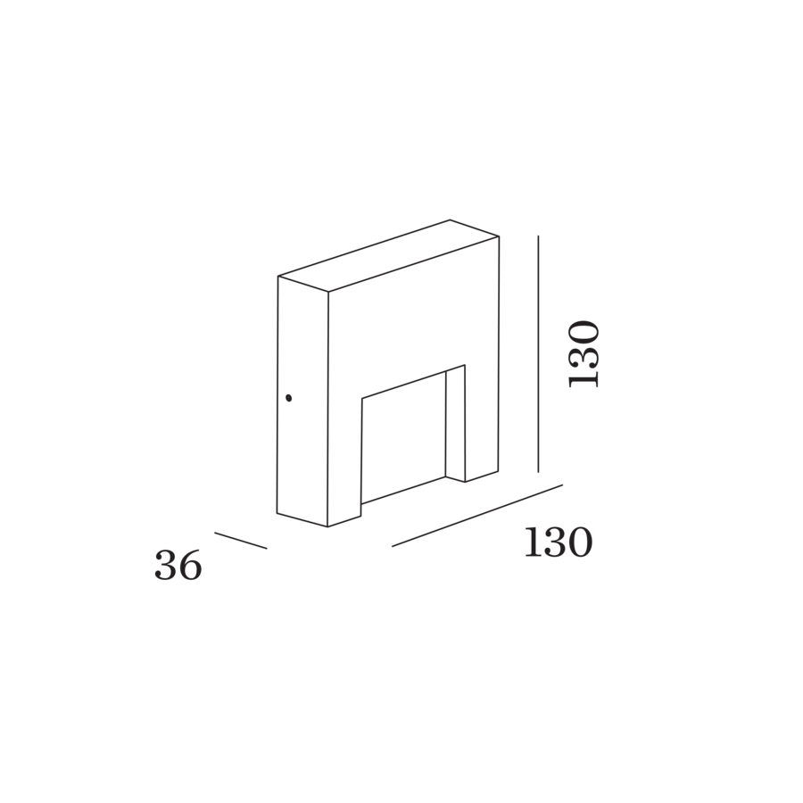 RETO WALL SURFACE OUTDOOR 1.3 applique LED 3000K