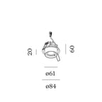 Wever & Ducré RINI SNEAK IP44 1.0 LED spot semi-encastrable – disponible en 2 couleurs