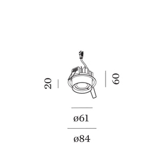 Wever & Ducré RINI SNEAK IP44 1.0 LED spot semi-encastrable – disponible en 2 couleurs