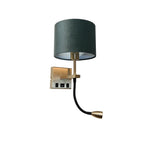 Quad USB wall light with reading light