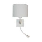 Quad USB wall light with reading light
