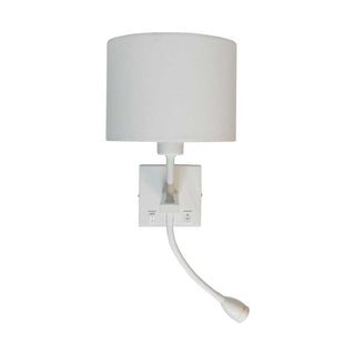 Quad USB wall light with reading light