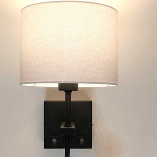 Quad USB wall light with reading light