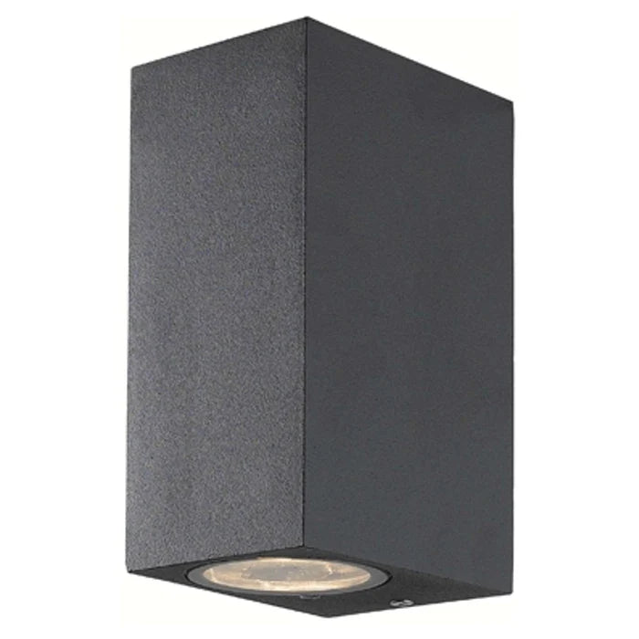 Cube up-down wall lamp black GU10 IP44