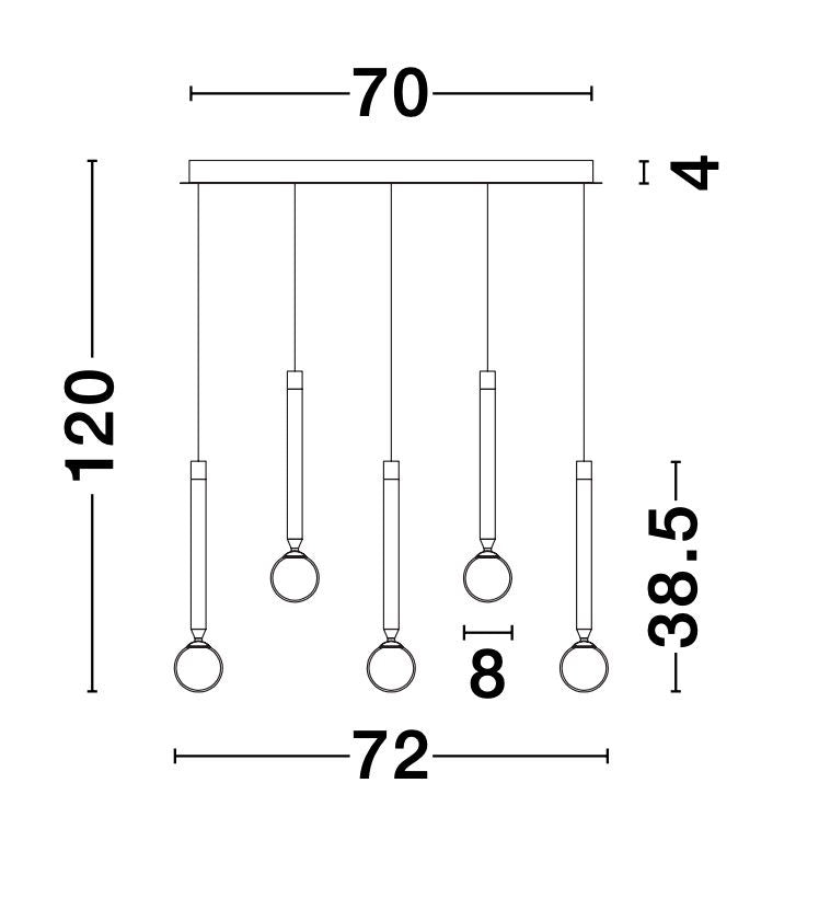 Hanglamp Cayo, zwart