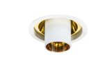 Spot encastré Aureole Long Tube Gold Reflector GU10, blanc